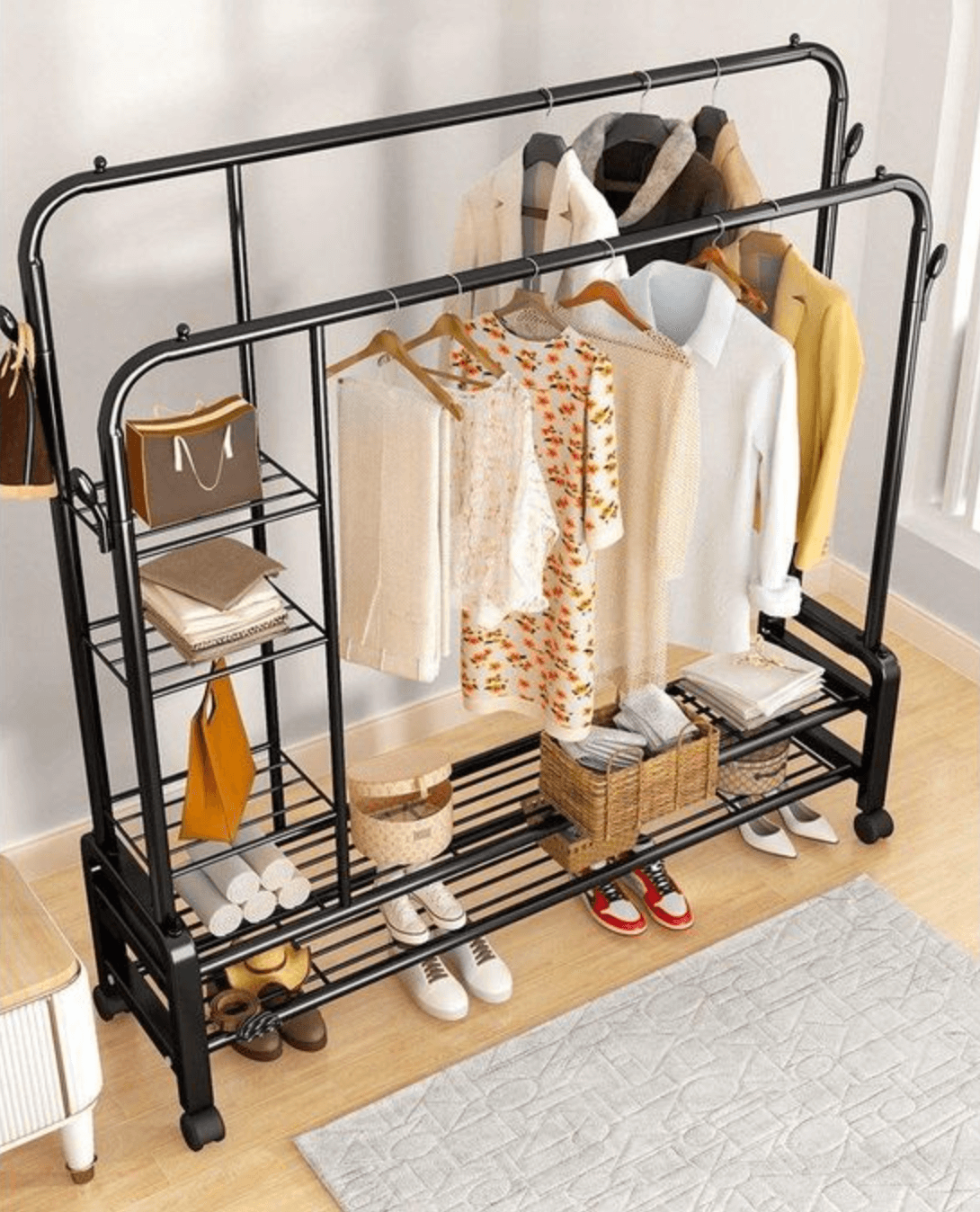 علاقة الملابس الحجم الكبير المتعدد الوظائف